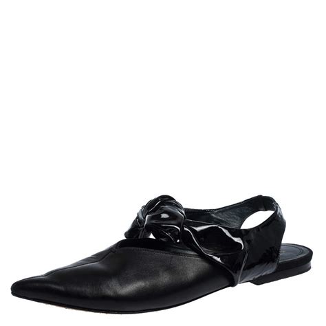 celine pointed flat shoes|Celine black leather sandals flat.